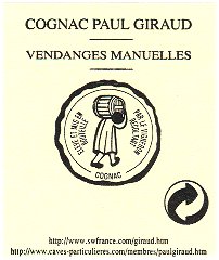 Cognac Paul Giraud  label with Internet addresses(14865 bytes)
